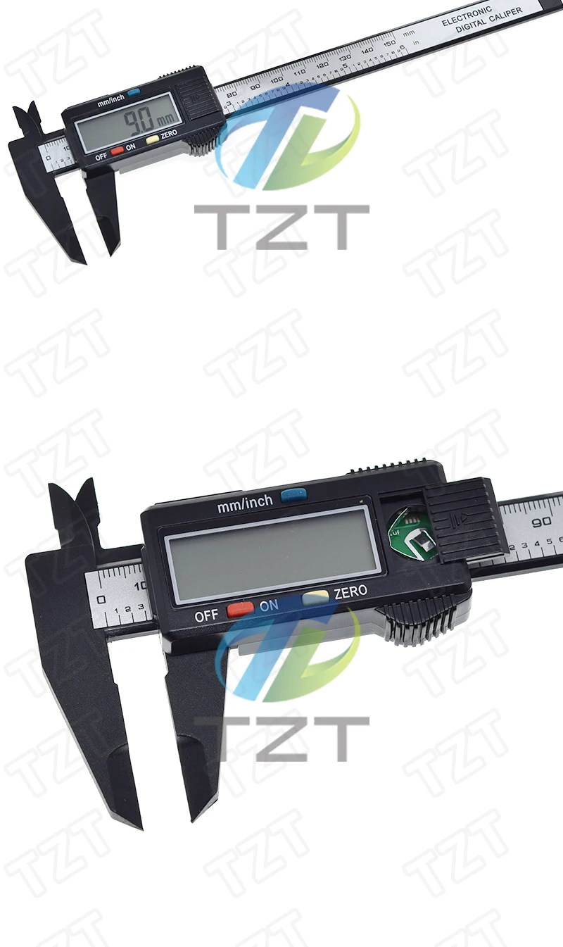 TZT 1/3 Stück Neu eingetroffen 150 mm 6 Zoll LCD Digital Elektronischer Carbonfaser-Schiebemesser Messgerät Mikrometer Messwerkzeug – Detail 5