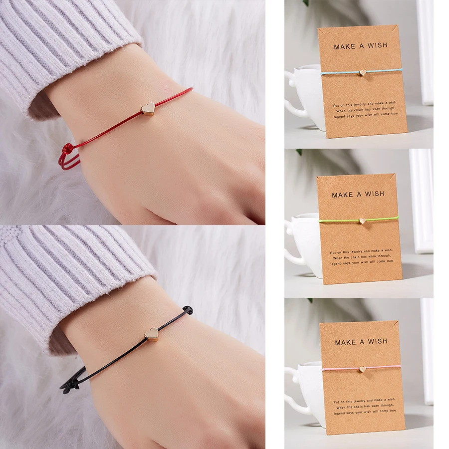 Браслет из плетеного вручную с короной и сердцем для мужчин женщин|Браслеты