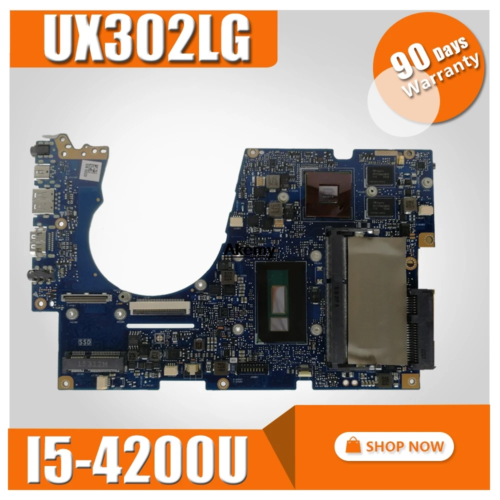 

UX302LG MB_4G/I5-4200U/U3/AS GT730M/2G Motherboard For UX302L UX302LA UX302LNB UX302 ZenBook Mainboard REV 2.0 100% Tested
