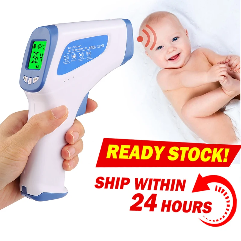 

Non-contact Thermometer Fever Handheld Infrared Forehead Body Thermometer with LCD Digital Measurement For Baby Adult Portab