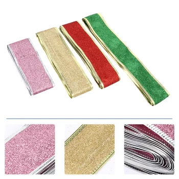 

4 Rolls Decorative Ribbon DIY Crafts Ribbon Xmas Gift Box Wrapping Ribbon