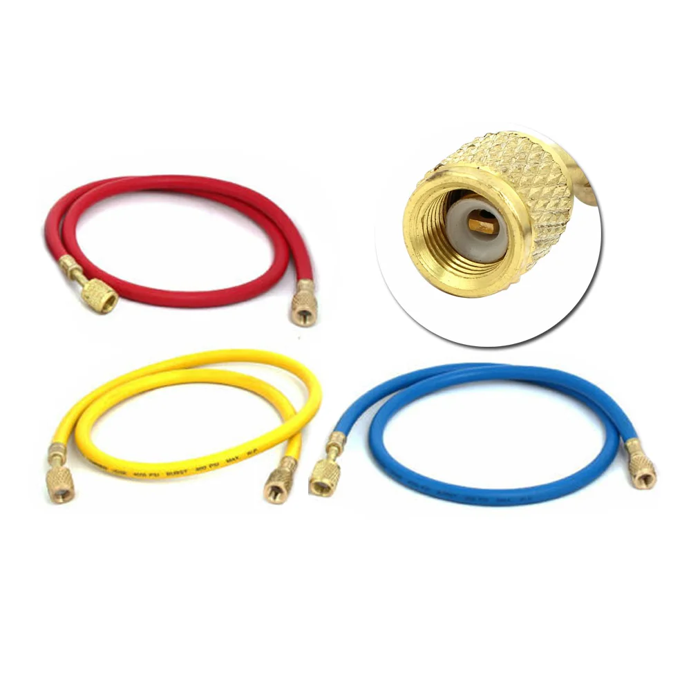 

1/4" to 5/16" Cooling charging hose Refrigeration For AC Refrigerant R410 High pressure Equipment Parts 3pcs