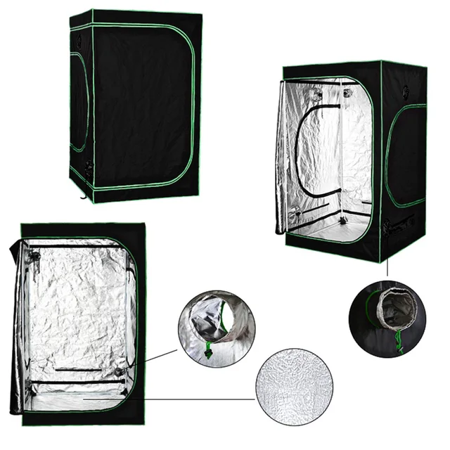 120*120*200 Cm-Es Növekedés Sátor Mylar Nem Mérgező Hidroponikus Növény Beltéri Otthoni Termesztési Doboz Házkert Termesztése Led-Es Fényhez - Image 2