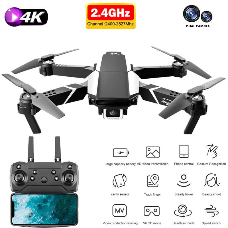 S62 Pro Drone с 4k HD двойной Камера Fpv высота сохранение Профессиональный Квадрокоптер