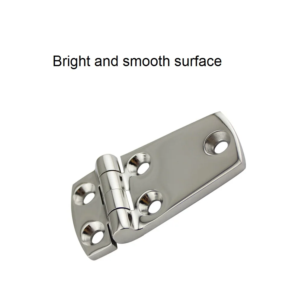 2PCS 316 Stainless Steel Boat Short Side Hinge With 5 Holes 57mm 70mm Heavy Duty Marine Short Side Hinges 5