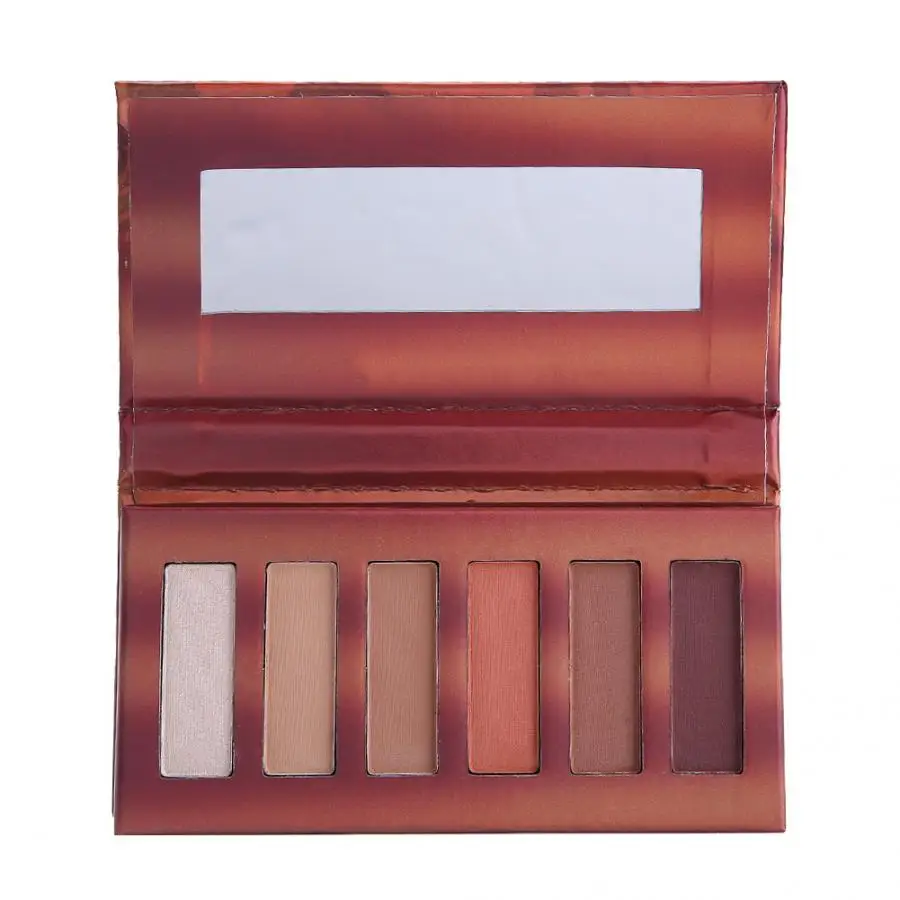 ClearanceMakeup палитра блестящих теней для век 6 цветов косметических блестящих длительных теней для век тени для век