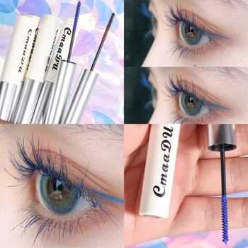 

12 Color Mascara Waterproof Fast Dry Eyelashes Curling Lengthening Makeup Eyelashes Blue Green Red Purple Black White drop ship