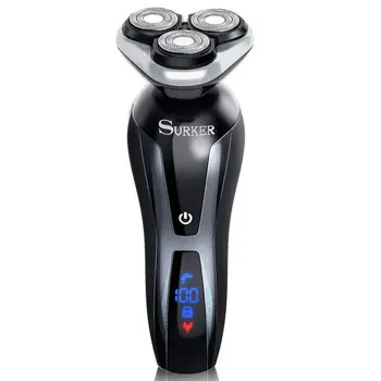 

NEW-Surker Rscx9588-04 Men'S 4D Electric Shaver 4 In 1 Beard Trimmer Rechargeable Razor For Men Shaving Machine Face Care Electr