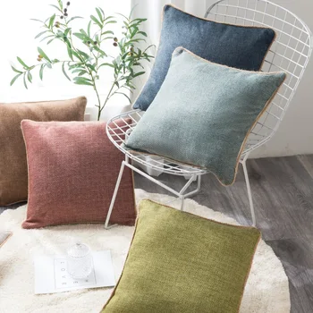 

Cotton Linen Square Throw Pillow Covers Cushion Cases Decorative For Couch Home Cafe Library Pillowcase 45 x 45cm