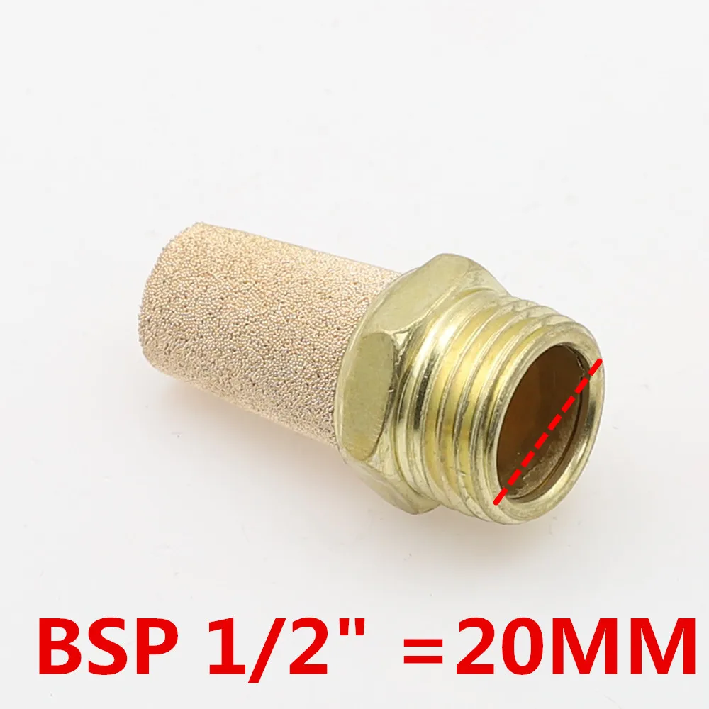 BSL 04 Медный фитинг M5 1/" 1/4" 3/" 1/2" Пневматический латунный для глушителя выхлопного звука пневматические глушители фитинг шумоподавитель редуктор коннектор - Цвет: BSL 04