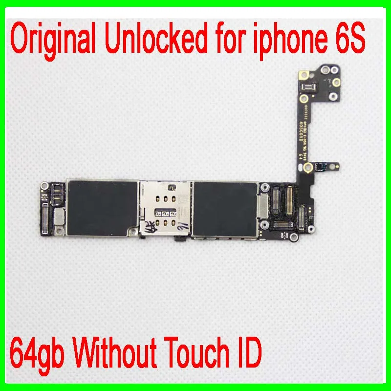 Оригинальная разблокированная материнская плата для iPhone 6S, 64 ГБ для iPhone 6S основная логическая плата без Touch ID с тестом IOS хорошая работа