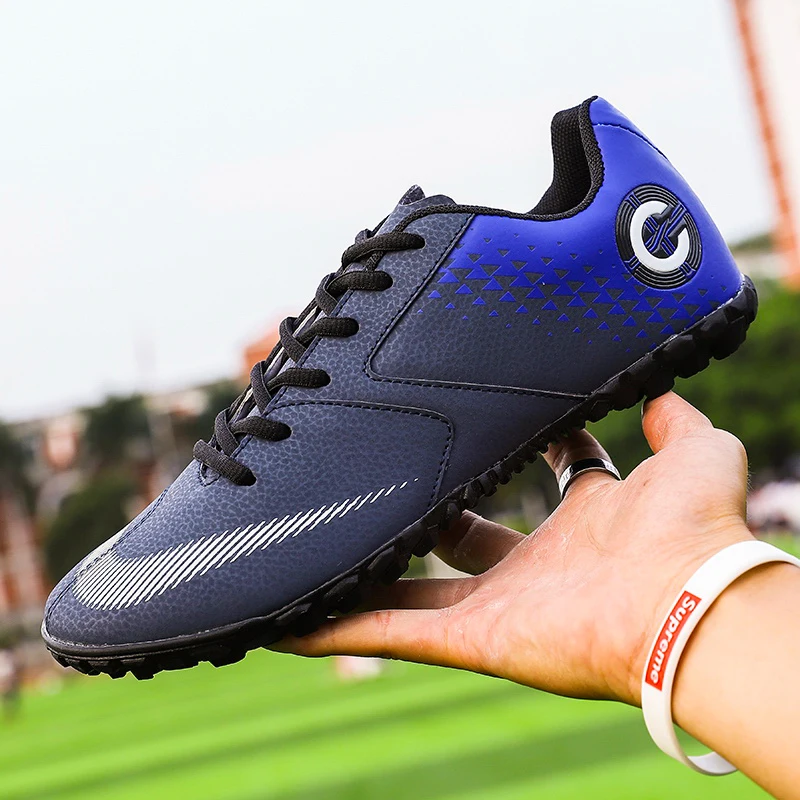Лев крик FG/TF футбольные кроссовки обувь для мужчин футбольные бутсы детские домашние кроссовки шип сверхтонкие Футзальные оригинальные удобные - Color: 2058Blue