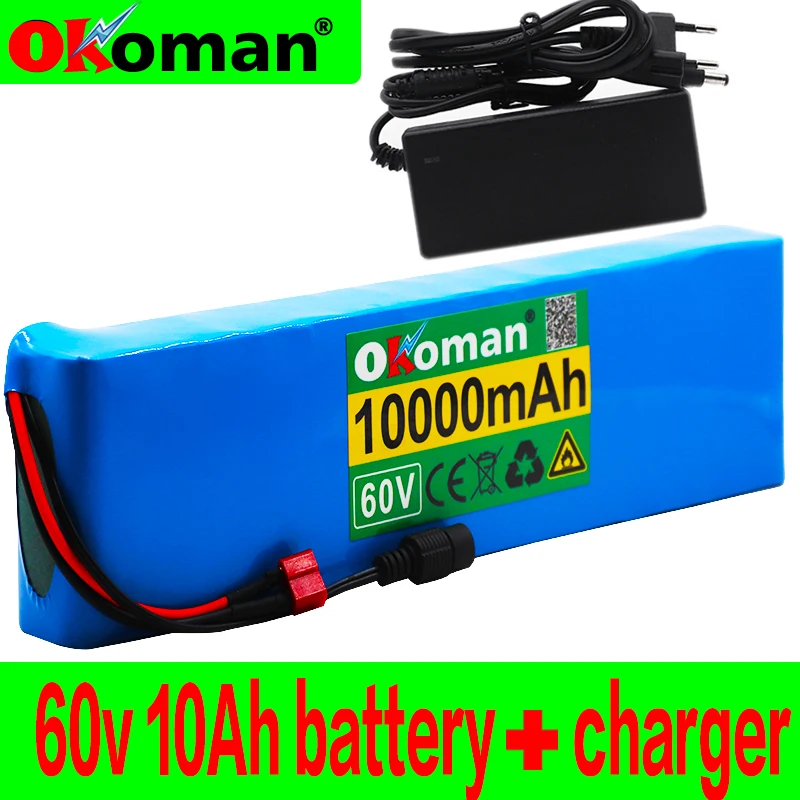 Литий-ионный аккумулятор 16s2p 60V10AH 1000 Вт 67 2 в 10 Ач для электрического велосипеда