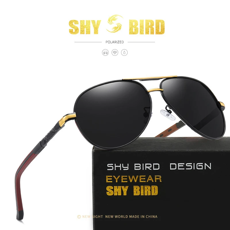 

HINDFIELD Men Vintage Aluminum Polarized Sunglasses Classic Brand Sun glasses Coating Lens Driving Eyewear For Men/Women