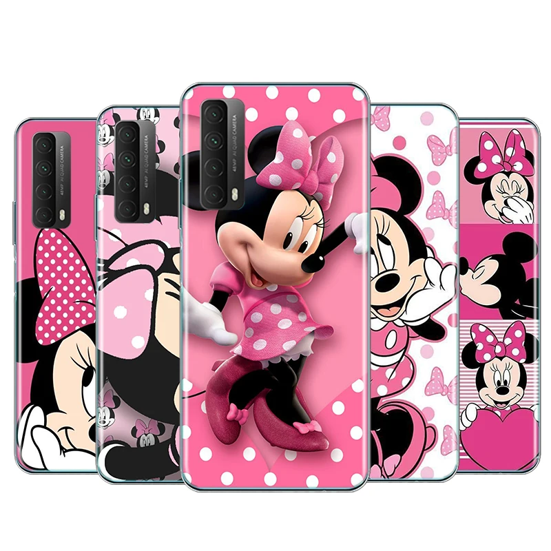 Pink Mickey Mouse For Huawei Mate 40 30 20 20X 10 RS P Smart 2021 2020 Z S Pro Plus Lite 2019 Silicone Phone Case | Мобильные