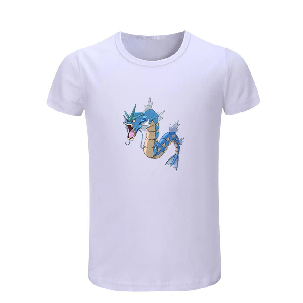 Милые детские футболки с рисунком Pokemon Gyarados Staryu; Детские футболки с графическим принтом; Рождественский подарок с короткими рукавами для мальчиков и девочек