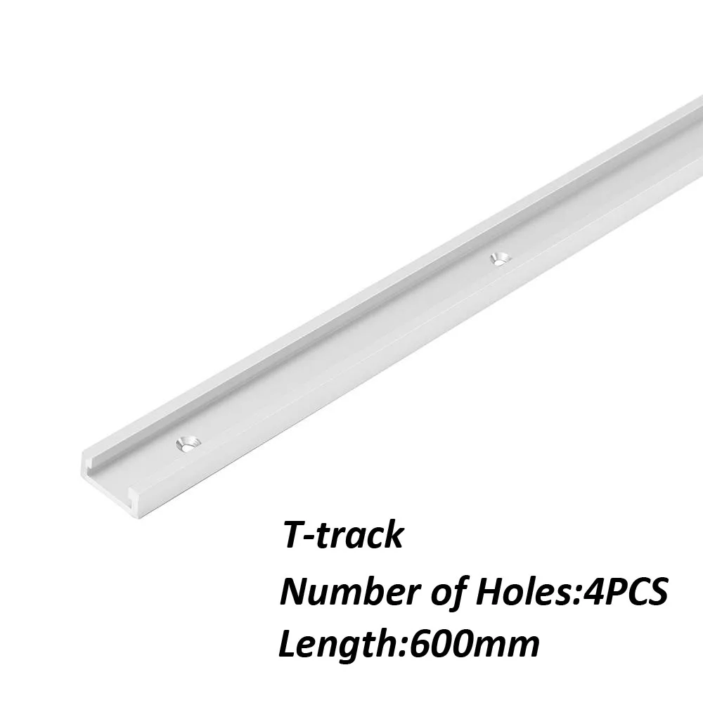 ALLSOME алюминиевый сплав Т-треков слот направляющая для резки и клещи бар Выдвижной Стол пилы клещи калибровочный стержень Деревообрабатывающие инструменты - Цвет: 1PC 600mm T-track