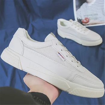 

2020 summer and autumn new men's shoes trend wild mesh panel shoes casual solid color breathable lightweight men's shoes