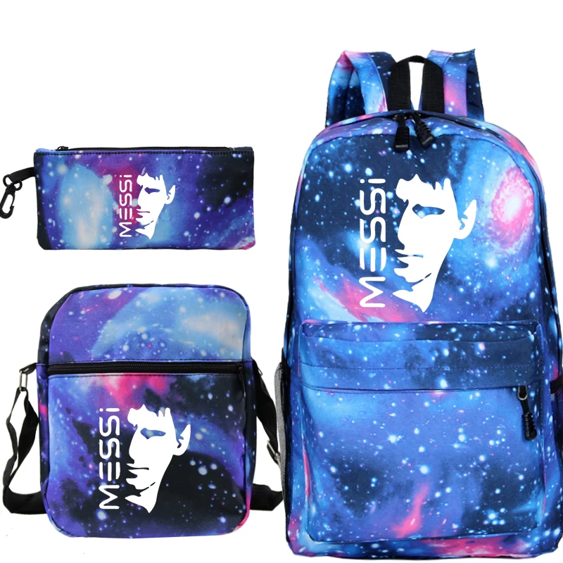 Модная сумка Mochila Messi, рюкзак с принтом, школьная сумка для мальчиков и девочек, дорожная сумка, рюкзак для ноутбука-подростка, пеналы для ручек