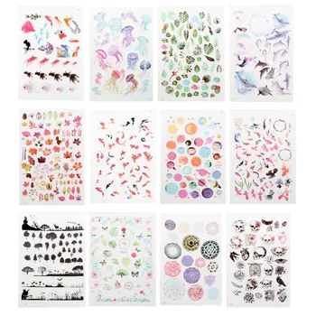

12 Sheets Goldfish Leaves DIY Epoxy Resin Fillers Jewelry Fillings Materials kit 83XF
