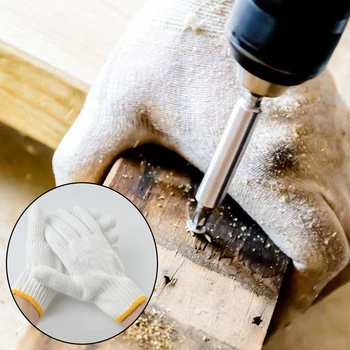 

12pairs Household Cooking Wear Resistant Outdoor Grilling Garden Gloves Farm Heavy Duty Cotton Yarn Fishing Planting Hand Safety