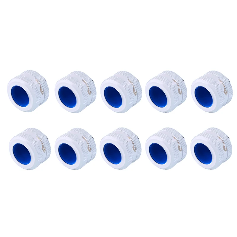 10pcs Bykski 8x12MM Hard Tube Hand Compression Fittings Anti Off ,Black,Red,White,Gold,Silver,Blue,G1/4 