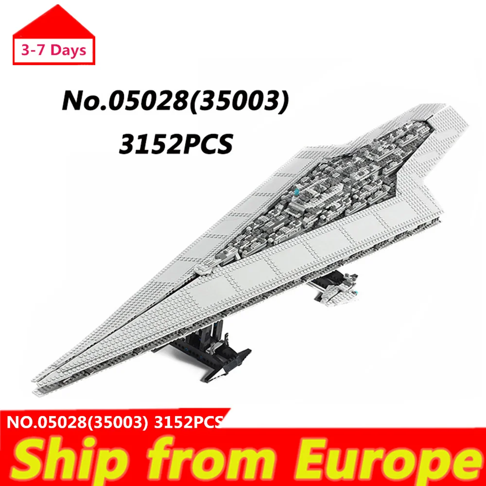 

lepinblocks Ship from Eu 05028 05132 building blocks UCS Starwars Destroyer 10221 75192 Ultimate Collectors Christmas bricks toy