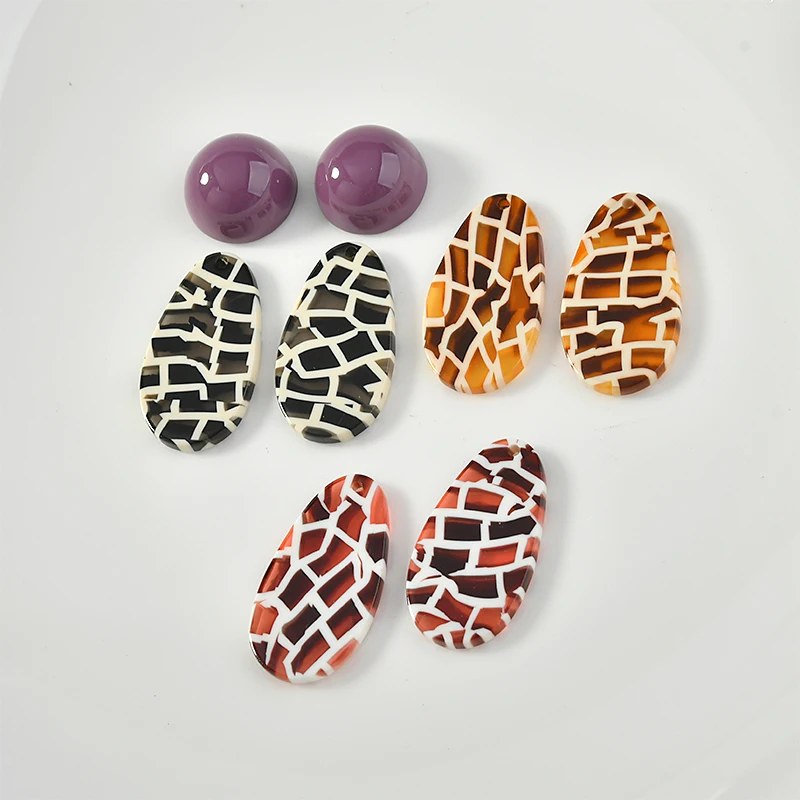 2 шт. прозрачные акриловые серьги подвески в клетку|Ювелирная фурнитура и