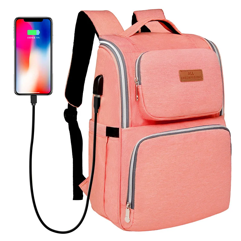 

New Mommy Bag Upgraded Version 2019 Multifunctional Large Capacity Out-of-Shoulder Backpack Fashion Maternal and Infant Bag