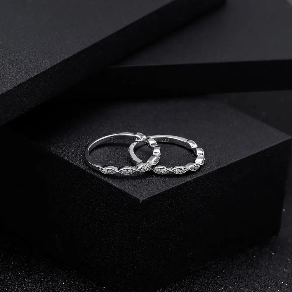 GEM'S BALLET 0.08Ct 1,2 мм EF цвет Cadenza Moissanite кольцо 925 пробы Серебряное романтическое обручальное кольцо для женщин хорошее ювелирное изделие