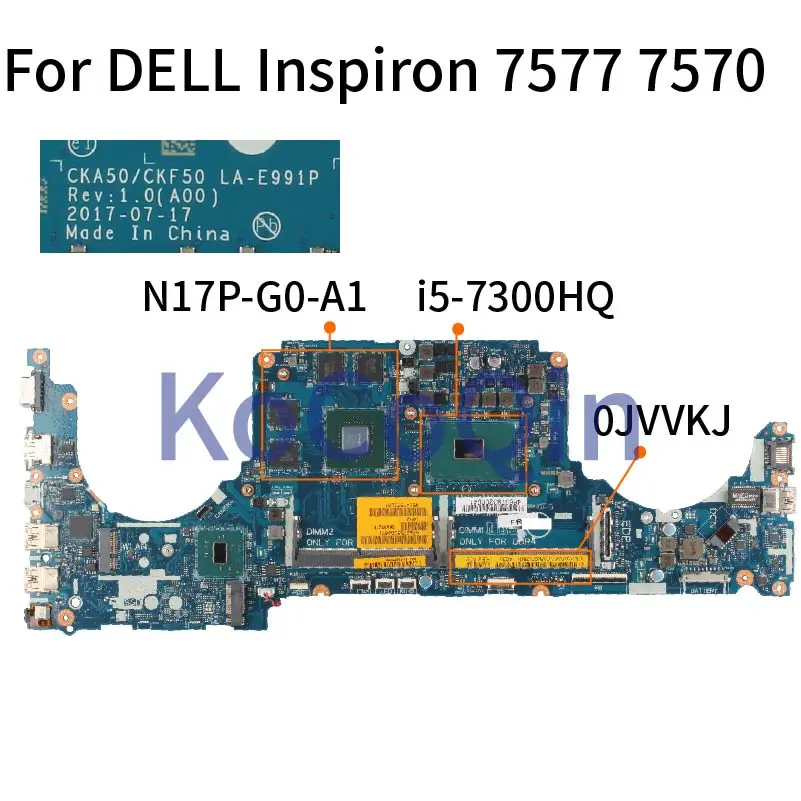 Dell Inspiron 15 7577 Mainboard Laptop Reparatur  LA-E991P 