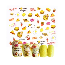 1 шт летние наклейки для ногтей, Водные Наклейки, милые Мультяшные наклейки для ногтей, слайдер для украшения ногтей, тату BEWG299