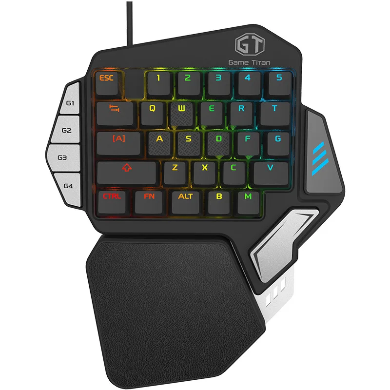 

Colorful Delux Jedi Gun T9X Mechanical Keyboard Internet Cafes Box One-Handed Keyboard Mobile Phone Gaming Keyboard