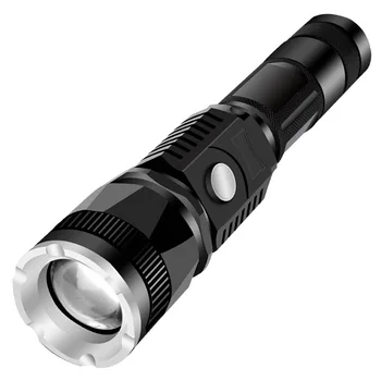 

XANES T6 Zoomable LED Flashlight US Plug DC Rechargeable 5 Modes Waterproof Hunting Work Lamp 18650 Battery Led Torch Lantern
