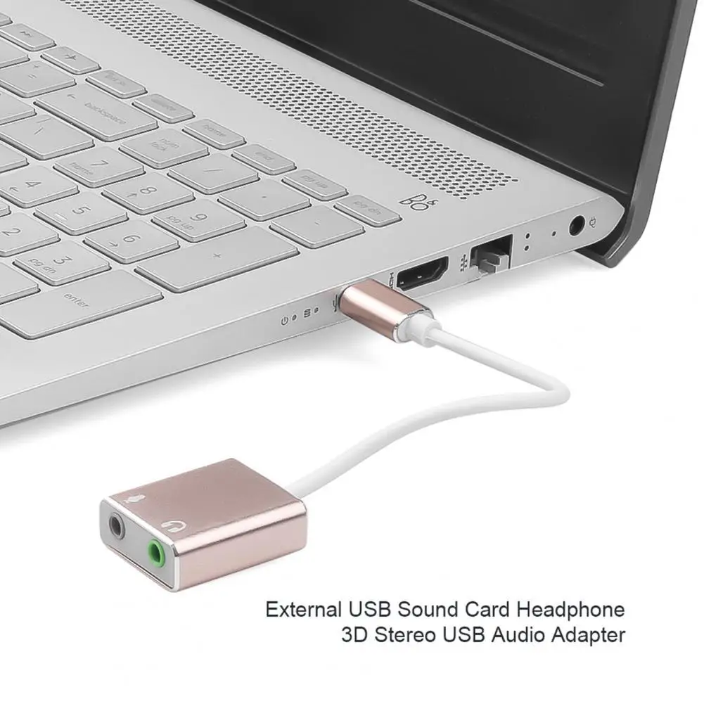USB External Sound Card Type C to AUX Jack 3.5mm Earphone Adapter 7.1 for Computer Laptop | Электроника