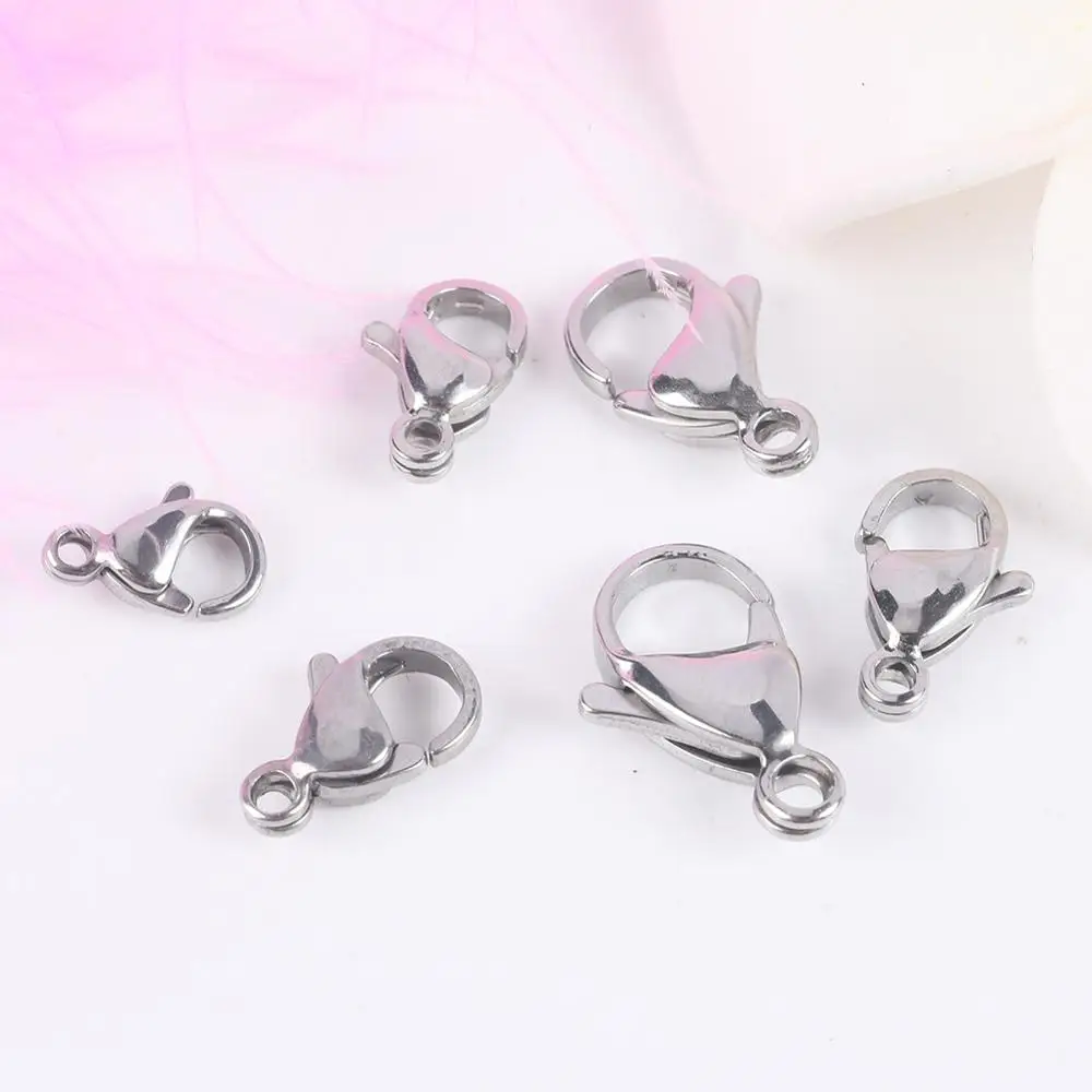 40Pcs/Lot Stainless Steel Lobster Clasp Hooks for Necklace Bracelet Chain DIY Fashion Jewelry Findings | Украшения и аксессуары