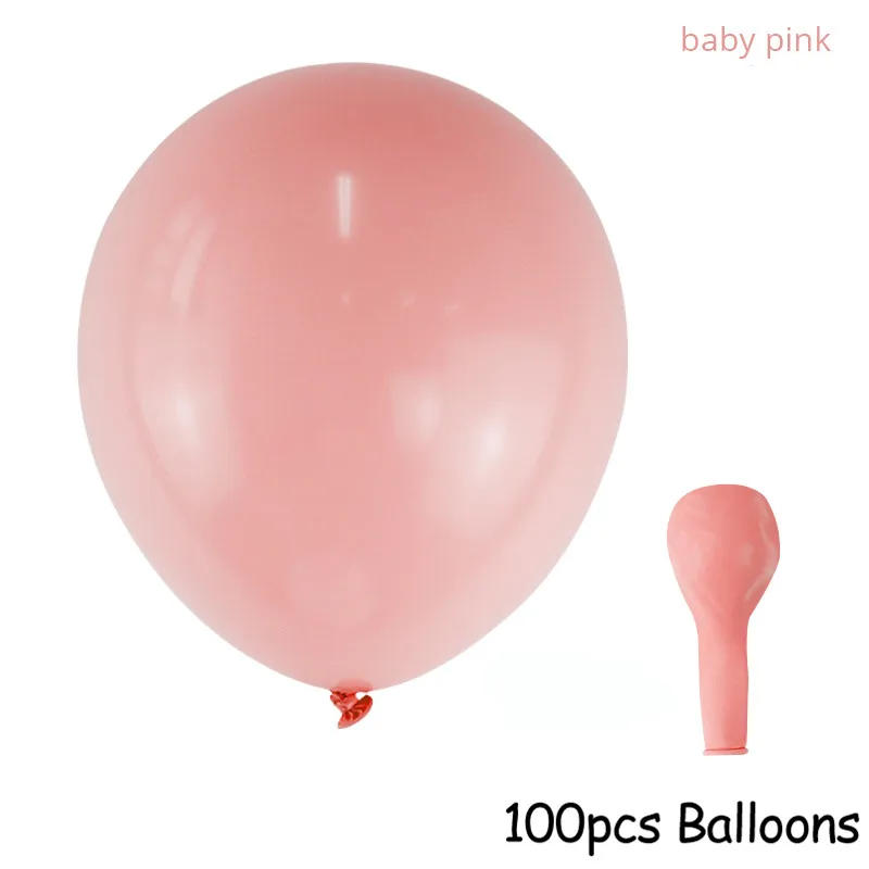 pink 100p 100 шт. латексные шары в виде Макарон на свадьбу, день рождения, Рождество, декоративные вечерние шары, цветные гелиевые шары, Детские игрушечные шары, домашний декор - Цвет: pink 100p