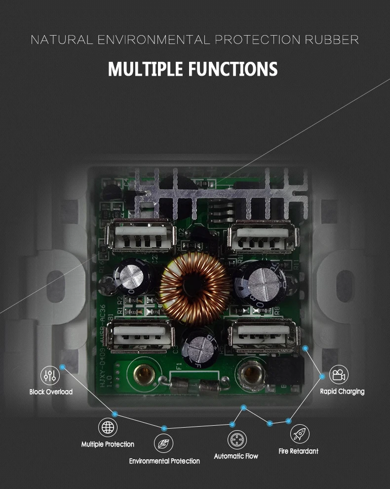 5 в 3.1A DC 4 четыре порта usb зарядка Панель настенная пластина разъем Keystone Лицевая панель Переключатель питания адаптер разъем
