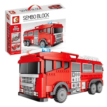 

1547+Pcs City Street View Building Blocks Fire Truck Bricks Toy DIY Small Particle Stem Toy For Children Educational Toys Gift