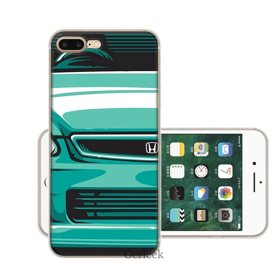 Mobile Cell Phone Case TPU for iPhone 11 Pro XR X XS Max iPhone 7 8 6 6S Plus 5 5s SE Cover Honda - Цвет: 11