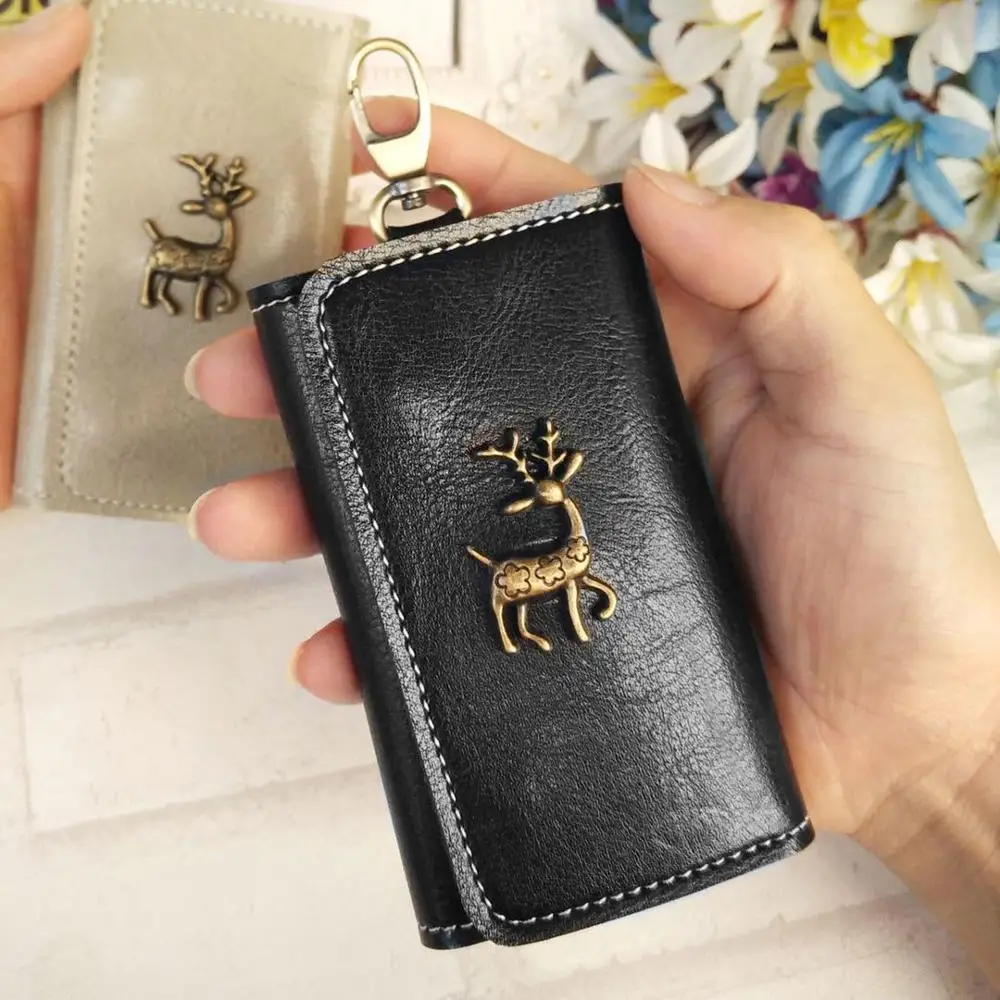 

Car Keychain Multi-function Double Zipper Household Key Case Housekeeper Female Key Card Wallet Coin Purse Porta Tarjetas
