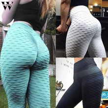 Womail, черные леггинсы, женские, полиэстер, длина по щиколотку, стандартные, со складками, эластичные, сохраняющие стройность, пуш-ап, для фитнеса, женские леггинсы, S-XL