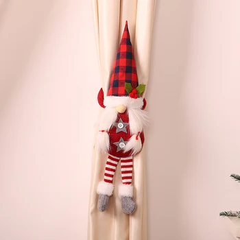 

Curtains Holder Curtain Creative Christmas Forester Curtain Door Curtain Buckle Faceless Doll Buckle Dolls Home Textil Buckle
