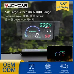 HUD – outil de Diagnostic de voiture avec affichage tête haute, projecteur de pare brise LED A8 5.8 pouces, OBD, vitesse, alarme de carburant, données, 4 'K6 