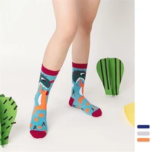 Женские осенне-зимние хлопковые забавные носки с героями мультфильмов, японские уличные модные трендовые носки в стиле Харадзюку С персонажами аниме