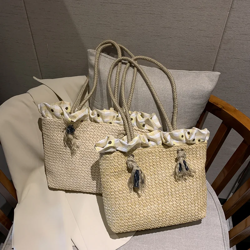 

A Generation of Fat Bag 2020 New Style Versitile Fashion Straw Bags Single-shoulder Bag for Women Beach Holiday Hand Woven Bag