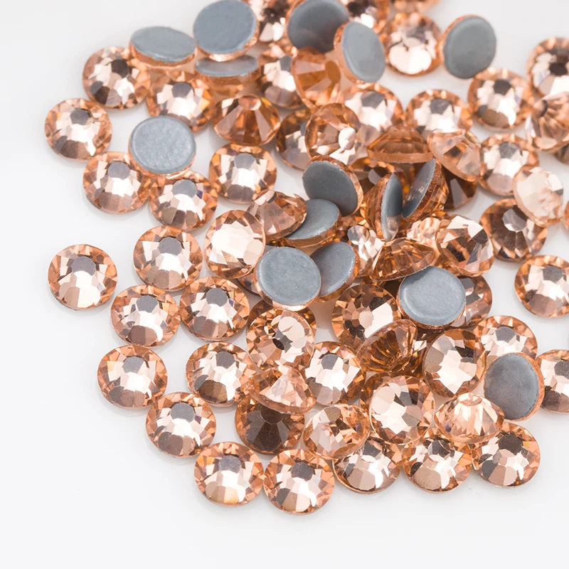 Qiipii 4320pcs SS6 Metallic Gold Hotfix Rhinestones - 2mm, Flatback, K9 Glass, For Crafts & Clothing