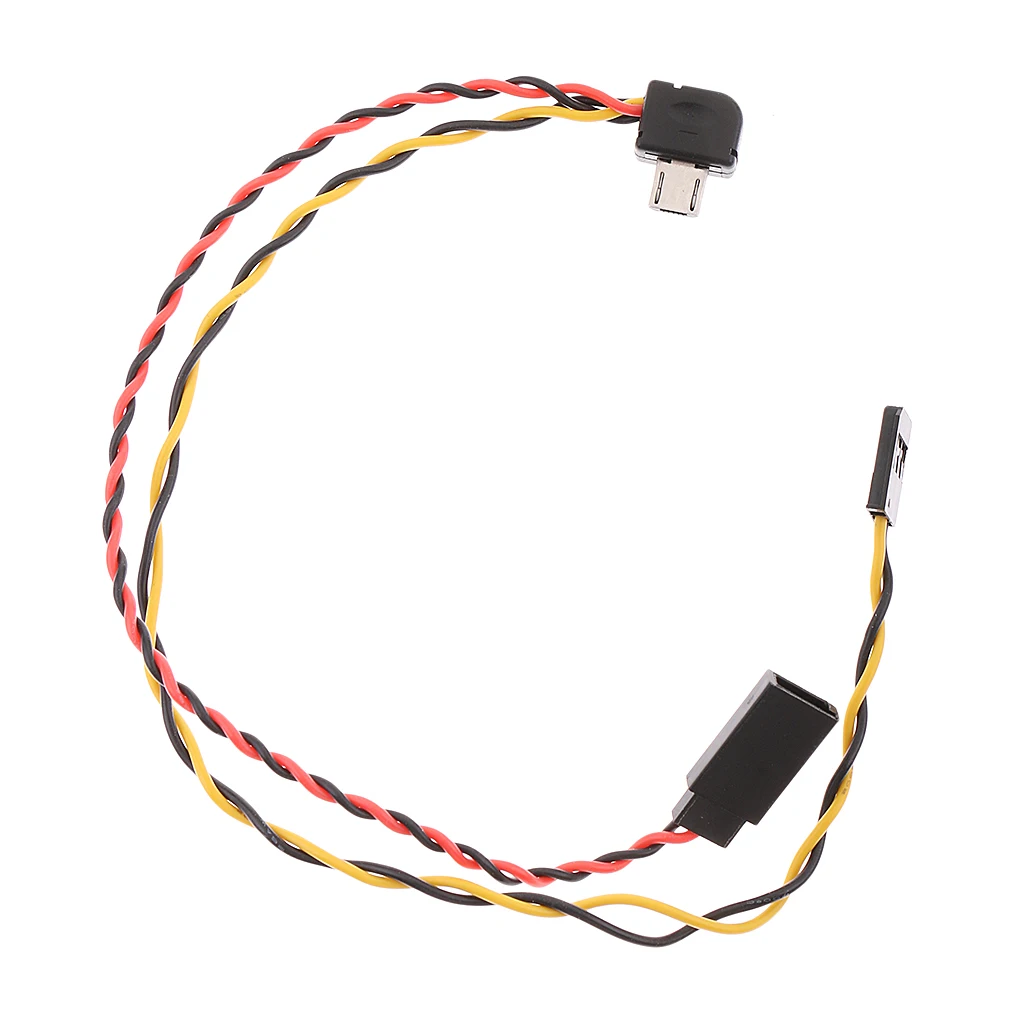 Micro USB to Video Output 5V Power DC(BEC) input Wire Cable Plug for Gopro 3