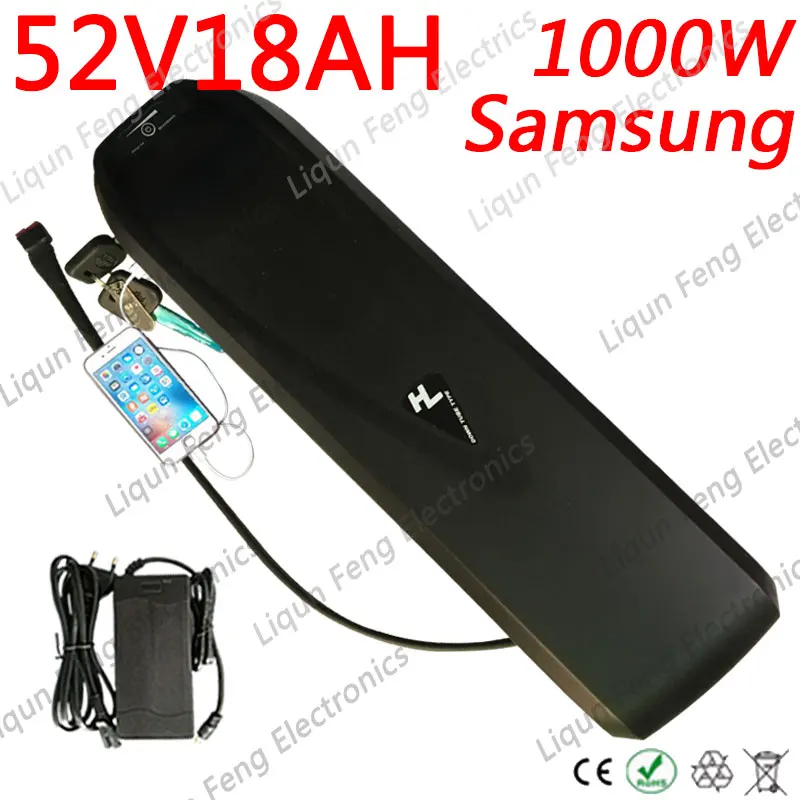 US EU No Tax 51.8V 52V 17.5Ah 18AH Hailong Li-ion Battery With 5V USB use Samsung 35E Cell for 48V 1000W Electric Fat Bike Motor | Спорт и