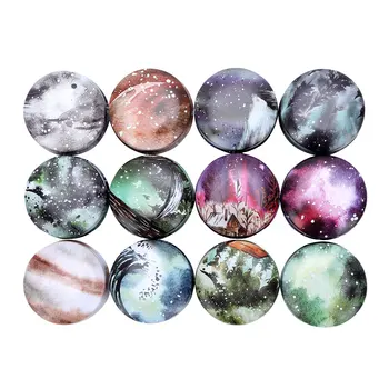 

12Pc Assorted Color Empty Round Metal Storage Tin Cans Jars Containers for Candy Cookie Lip Balm DIY Candles Cosmetics Ointment
